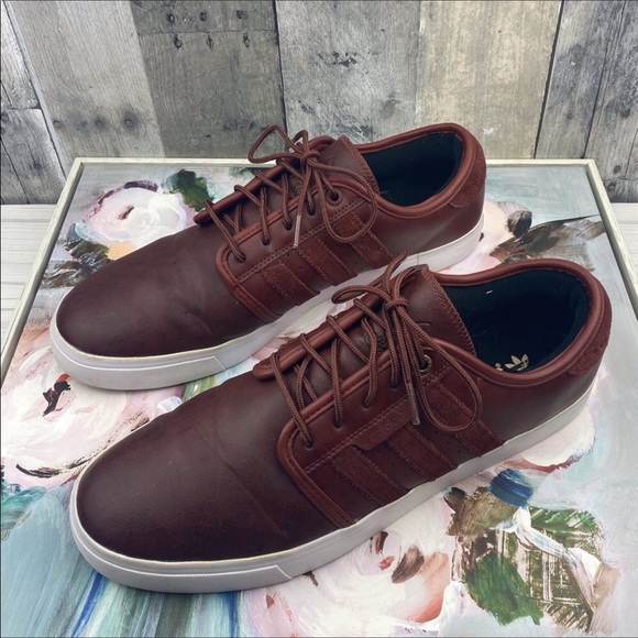 Adidas Seeley Maroon Leather Skate 